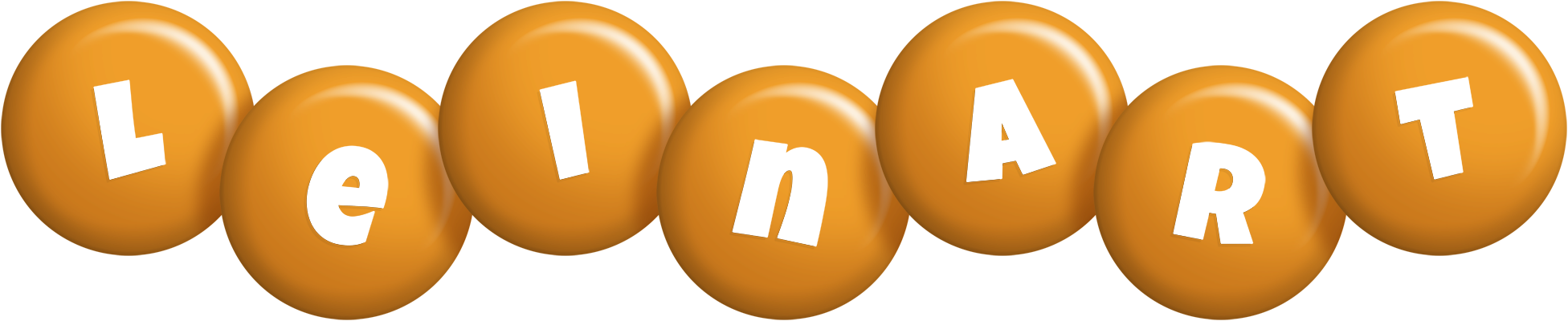 Leinart candy-orange logo
