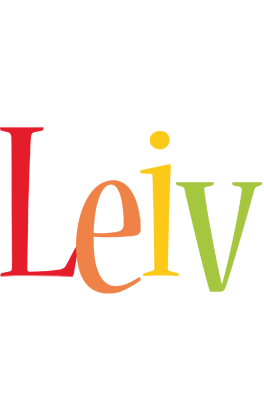 Leiv birthday logo
