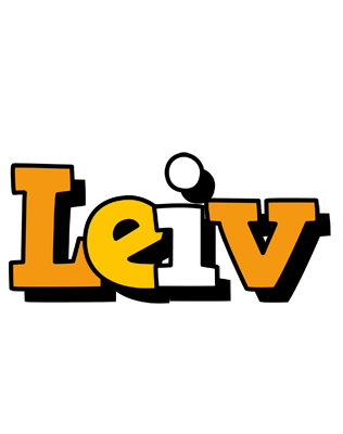 Leiv cartoon logo