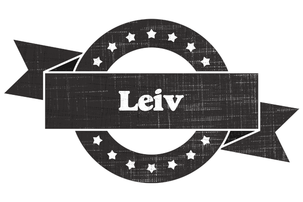 Leiv grunge logo