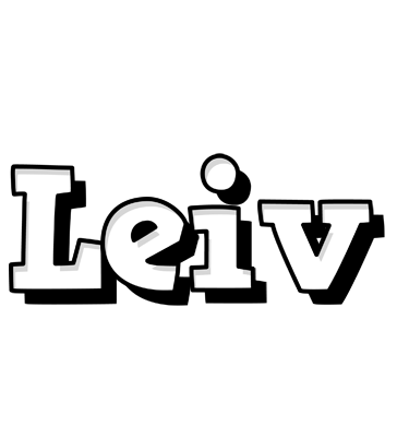 Leiv snowing logo