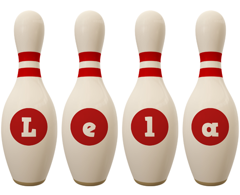 Lela bowling-pin logo
