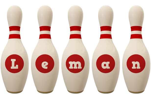 Leman bowling-pin logo