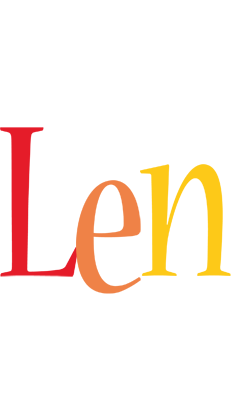 Len birthday logo