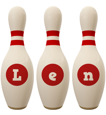 Len bowling-pin logo