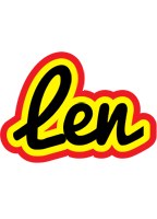 Len flaming logo