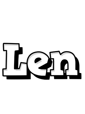 Len snowing logo