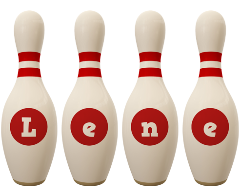 Lene bowling-pin logo