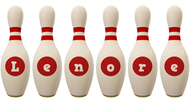 Lenore bowling-pin logo