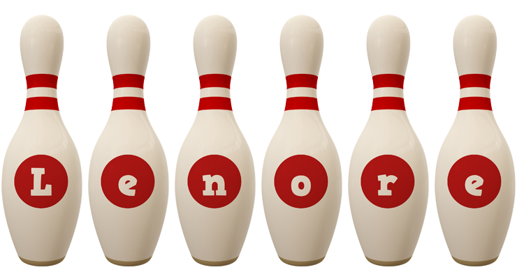 Lenore bowling-pin logo