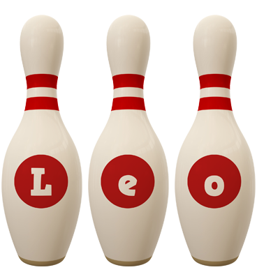 Leo bowling-pin logo