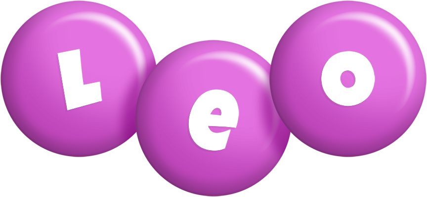 Leo candy-purple logo
