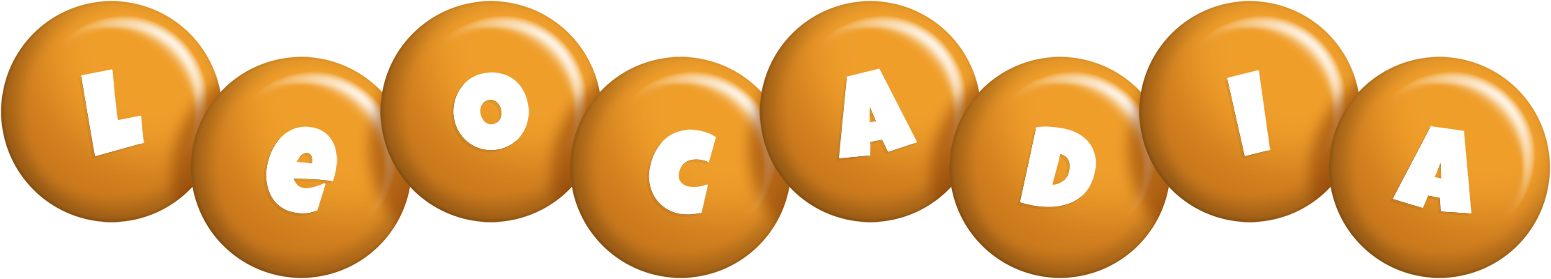Leocadia candy-orange logo