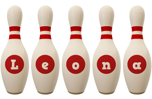 Leona bowling-pin logo