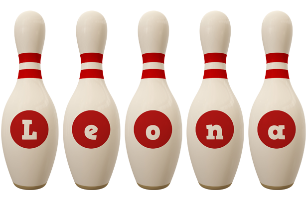 Leona bowling-pin logo