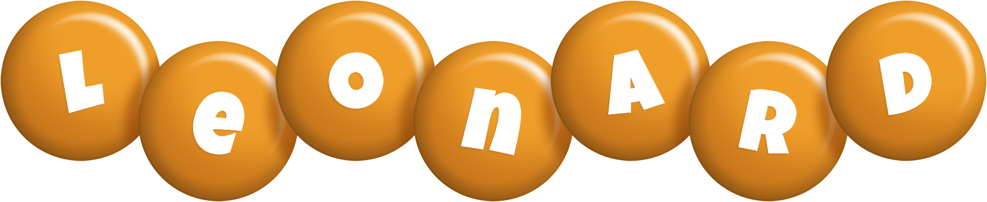 Leonard candy-orange logo