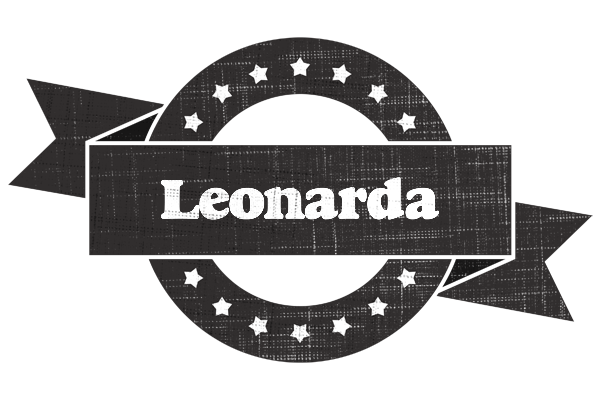 Leonarda grunge logo