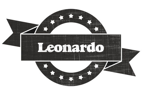 Leonardo grunge logo