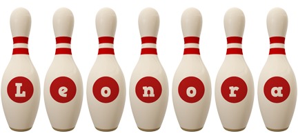 Leonora bowling-pin logo