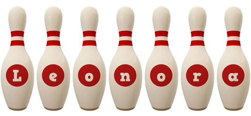 Leonora bowling-pin logo
