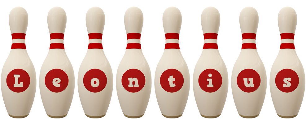 Leontius bowling-pin logo