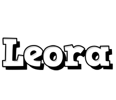 Leora snowing logo