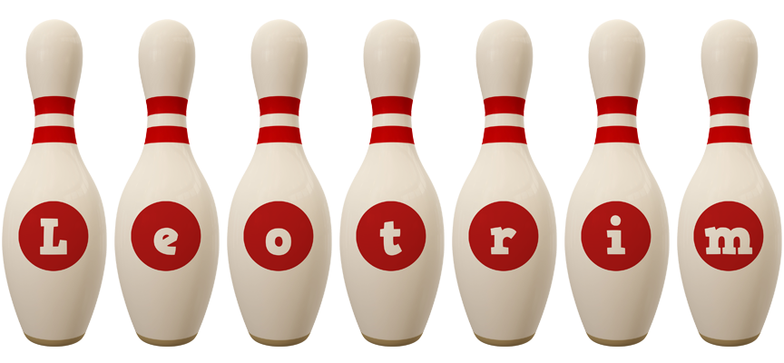 Leotrim bowling-pin logo