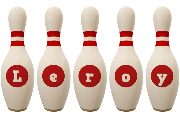 Leroy bowling-pin logo