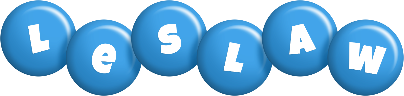Leslaw candy-blue logo