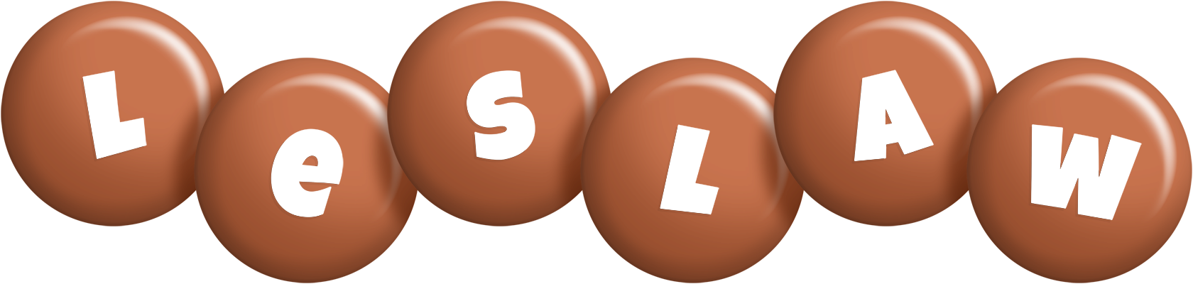 Leslaw candy-brown logo