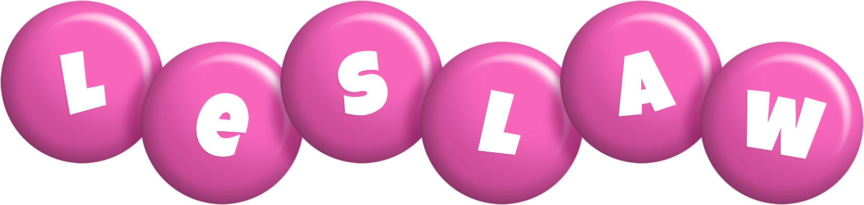 Leslaw candy-pink logo