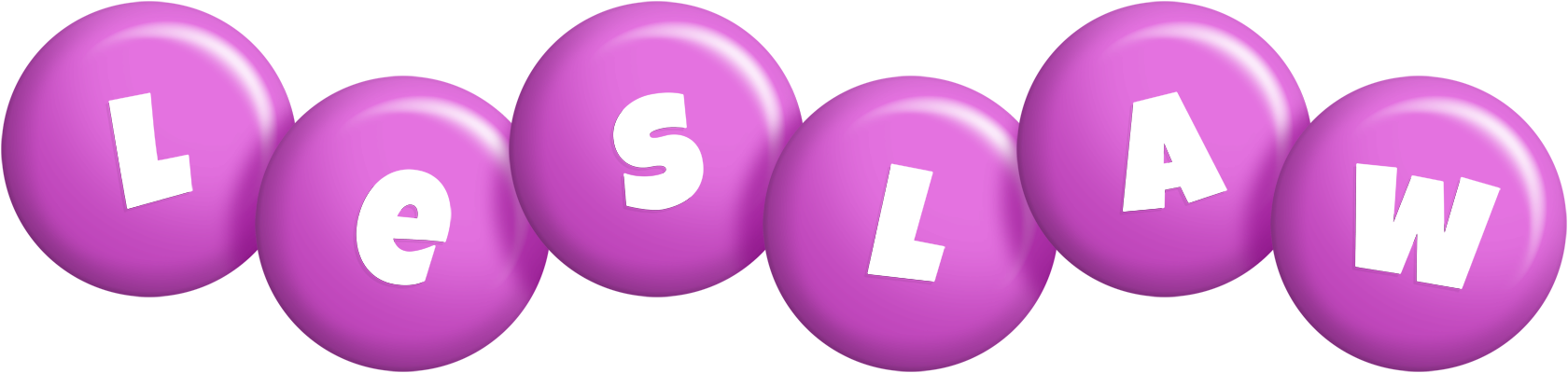 Leslaw candy-purple logo