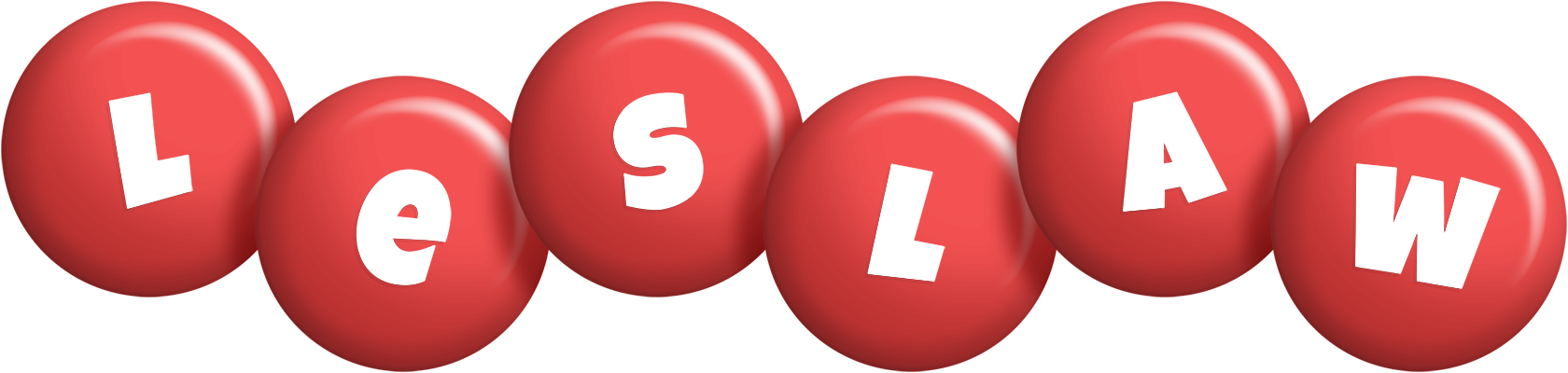 Leslaw candy-red logo
