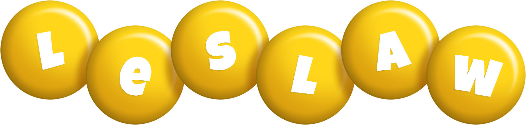 Leslaw candy-yellow logo