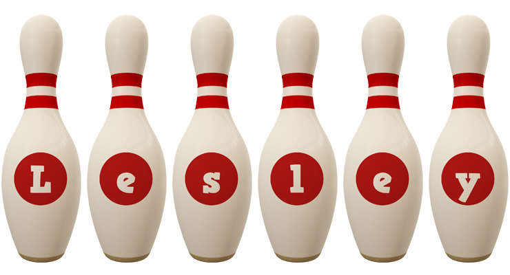 Lesley bowling-pin logo