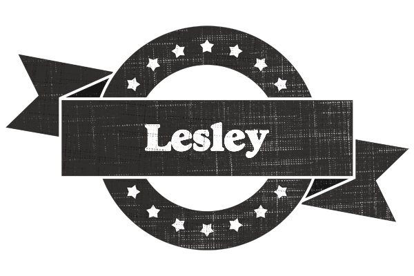 Lesley grunge logo