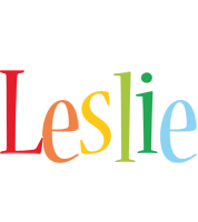 Leslie birthday logo