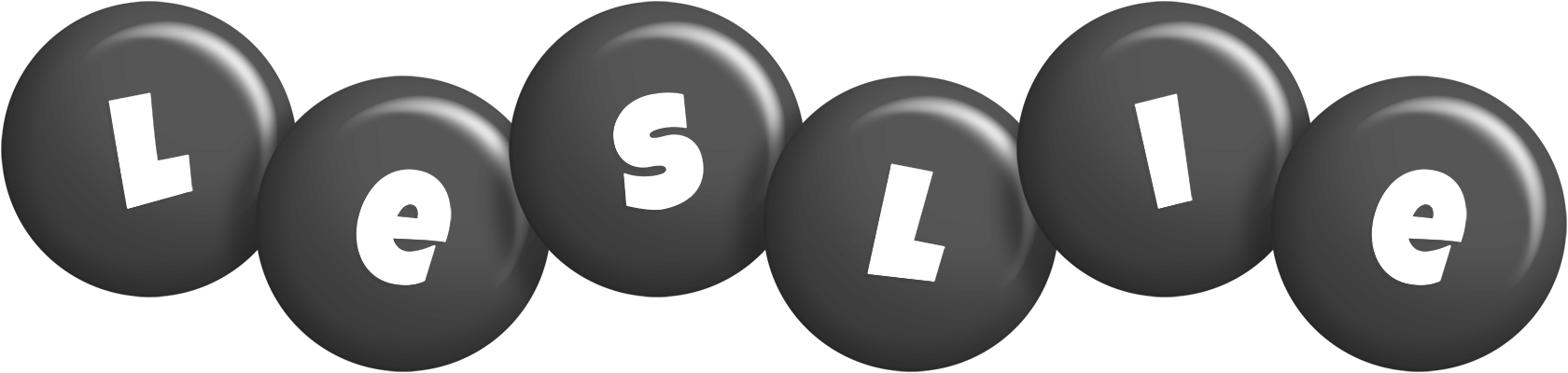 Leslie candy-black logo