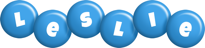 Leslie candy-blue logo