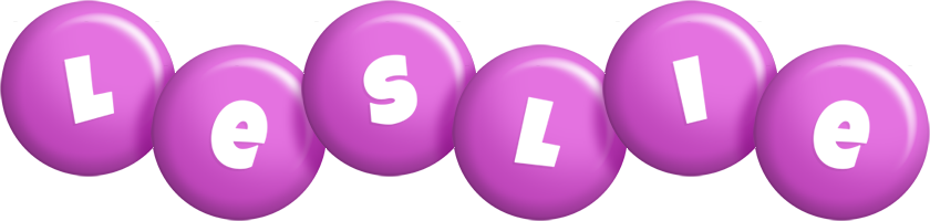 Leslie candy-purple logo