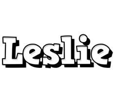 Leslie snowing logo