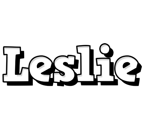 Leslie snowing logo