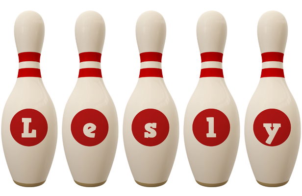 Lesly bowling-pin logo