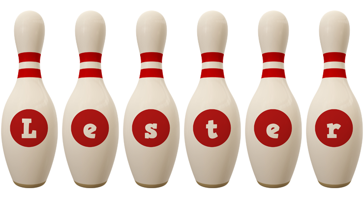 Lester bowling-pin logo
