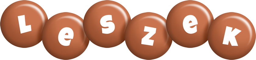 Leszek candy-brown logo