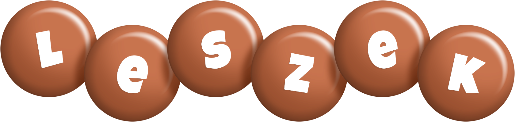 Leszek candy-brown logo