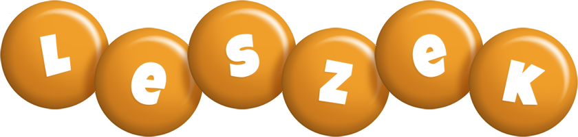 Leszek candy-orange logo