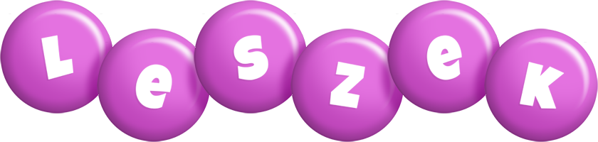 Leszek candy-purple logo