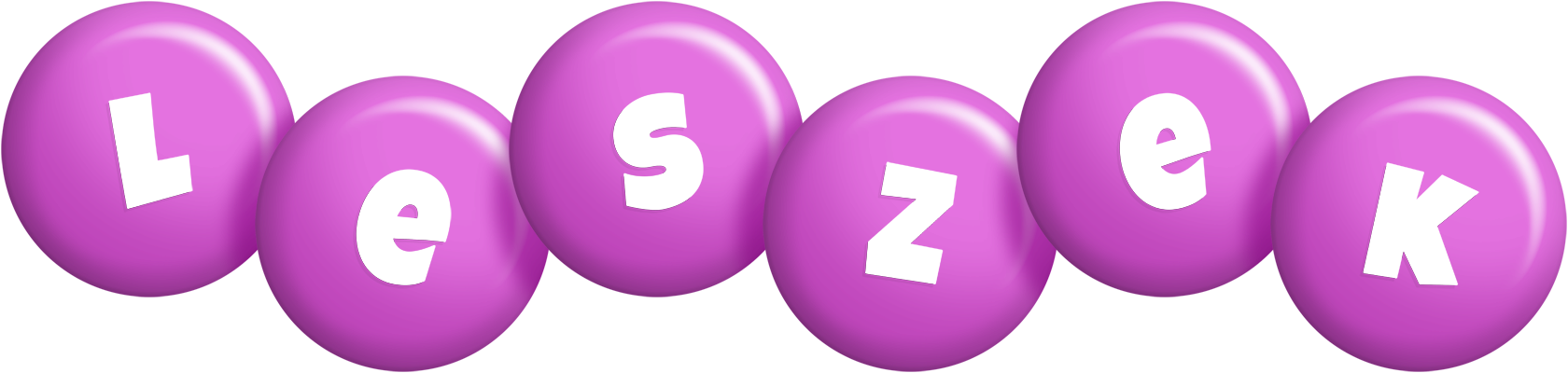 Leszek candy-purple logo
