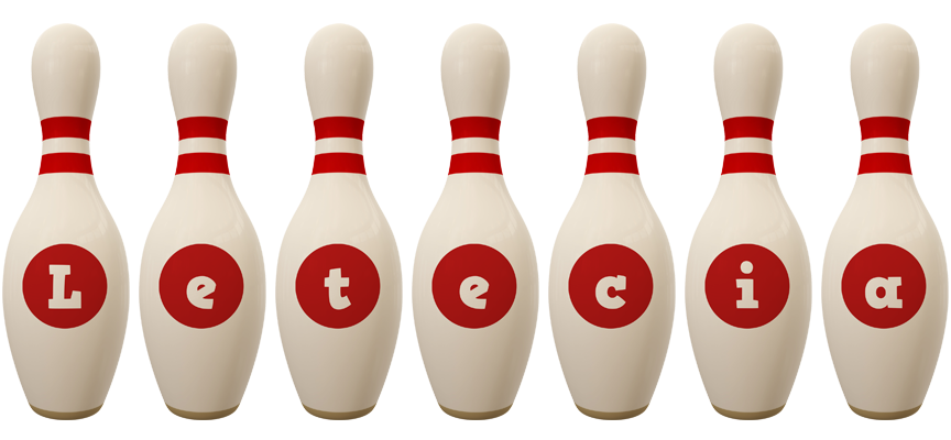 Letecia bowling-pin logo